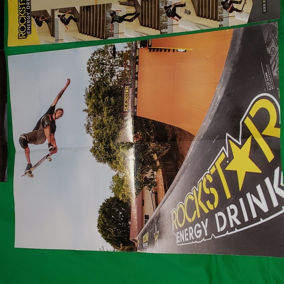 Rockstar Energy Drink Skateboarding Double Sided Posters New - Picture 7 of 8